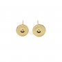 Clou d'oreilles disque 5mm - Acier Inox 304 doré x 4pcs