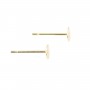 Clou d'oreilles disque 5mm - Acier Inox 304 doré x 4pcs