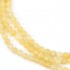 Lemon jade rondelle 4x6mm x 40cm