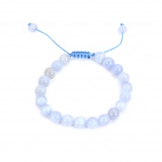 Bracelet Calcedoine boule rond 8mm 