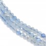 Aigue marine ronde facette 2mm x 40cm