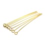 Clou tête anneau 40x0.6mm Acier Inox 304 doré x 10pcs
