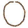 Tiger eye necklace round 8mm x 1pc