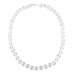 Colar de Cristal de Rocha Redondo 8mm x 1pc