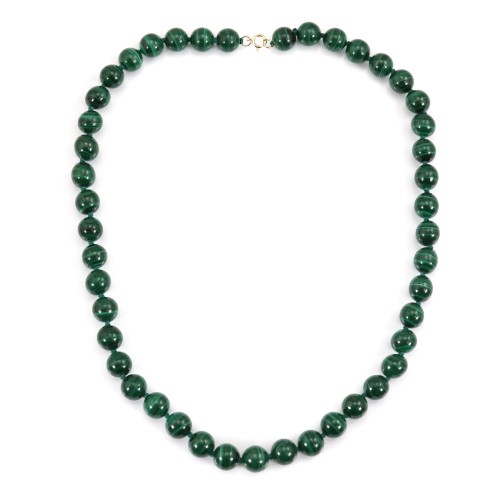 Collier Malachite rond 8mm x 1pc