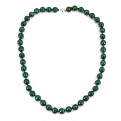 Collar de malaquita redonda 8mm x 1ud