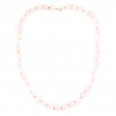 Collier Quartz rose rond 8mm x 1pc