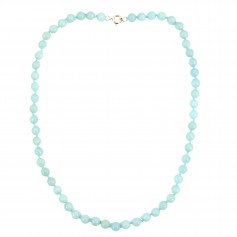 Collier Amazonite rond 6mm x 1pc