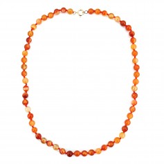 Collana in corniola tonda 6mm x 1pc