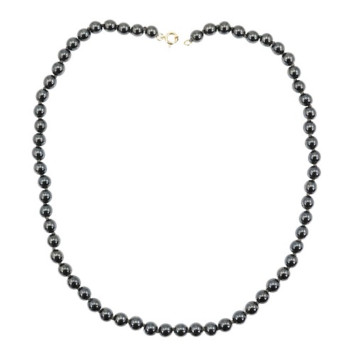Round Hematite Necklace 6mm x 1pc