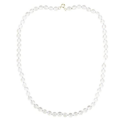 Colar de Cristal de Rocha Redondo 6mm x 1pc