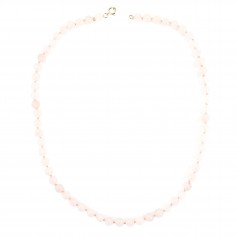 Collier Quartz rose rond 6mm x 1pc