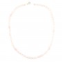 Round rose quartz necklace 6mm x 1pc