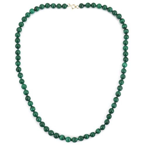 Collana di malachite rotonda 6mm x 1pc