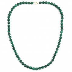Collana di malachite rotonda 6mm x 1pc