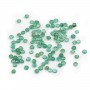 Cabochon d'émeraude de couleur verte, de forme ronde x1pc