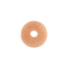 Cabochão donut de pedra solar 10mm x 1pc