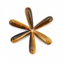 Oeil de tigre goutte semi percé 7x23mm x 1pc
