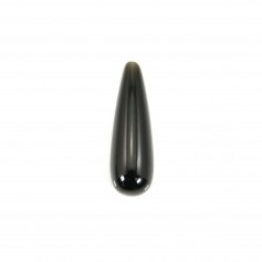 Obsidiana semiperforada gota 7x23mm x 1ud