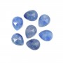 Aventurina azul facetada gota cabujón 8x10mm x 1ud