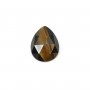 Cabochão de olho de tigre facetado 8x10mm x 1pc