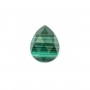 Malachit-Cabochon Tropfen facettiert 8x10mm x 1pc