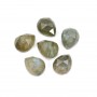 Cabochão em gota facetado de labradorite 8x10mm x 1pc