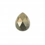 Cabochon Pyrite goutte facetté 8x10mm x 1pc