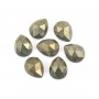 Cabochon Pyrite goutte facetté 8x10mm x 1pc