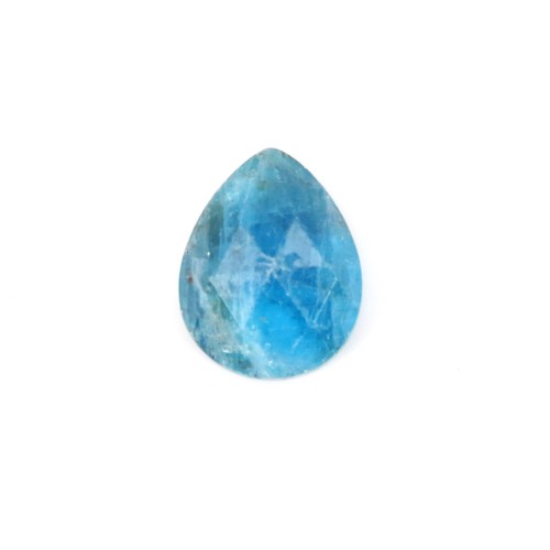 Apatite sfaccettata a goccia cabochon 8x10mm x 1pc