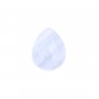 Calcedonio sfaccettato goccia cabochon 8x10mm x 1pc