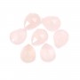 Cabochon Quartz rose goutte facetté 8x10mm x 1pc