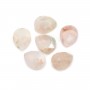 Cabochon Agate fleur de cerisier goutte facetté 8x10mm x 1pc