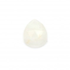 Pedra da lua facetada cabochão em gota 8x10mm x 1pc
