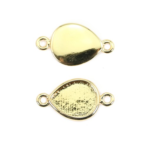 Espaçador para cabochão 8x10mm - Ouro x 1pc