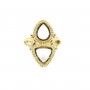 Bague réglable pour cabochon goutte & triangle - Doré x 1pc