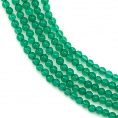 Agate vert ronde 2mm x 40cm
