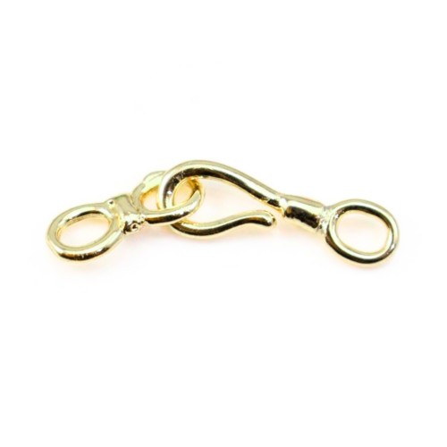  Lobster clasp by "flash" Gold on brass 5x10mm x 5pcs