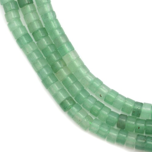 Aventurine, en forme de rondelle Heishi, 2x4.5mm x 39cm