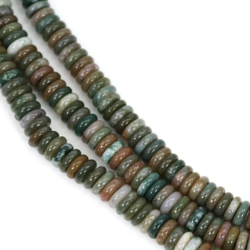 Agata india roundel heishi 2x6mm x 39cm