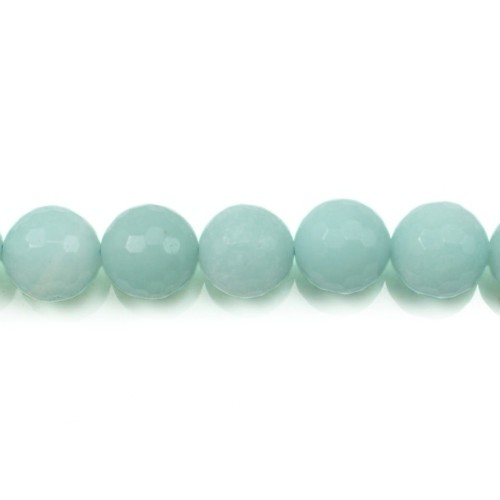 Amazonite Ronde Facette 8mm x 40cm