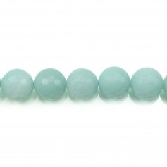 Amazonite Ronde Facette 8mm x 40cm