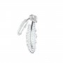Breloque plume double 5x17.5mm - Argent 925 x 1pc