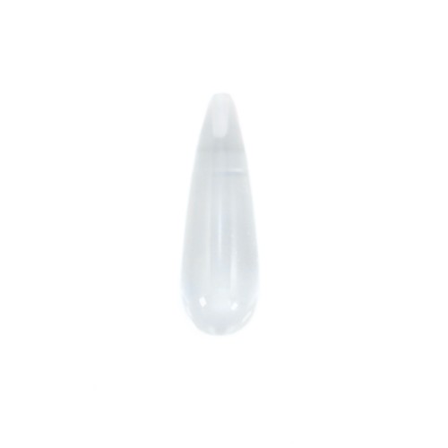 Gota semiperforada de cristal de roca 7x23mm x 1ud