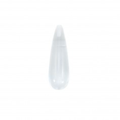 Gota semiperforada de cristal de roca 7x23mm x 1ud
