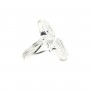 Anillo ajustable para gota cabujón y triángulo - Plata 925 x 1pc