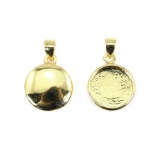 Pendentif pour cabochon rond 10mm - Doré x 1pc