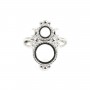 Bague réglable pour cabochon rond 6 & 10mm - Argenté x 1pc