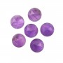 Amethyst Cabochon rund facettiert 10mm x 1pc