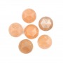 Cabochão de pedra-sol facetado redondo 10mm x 1pc